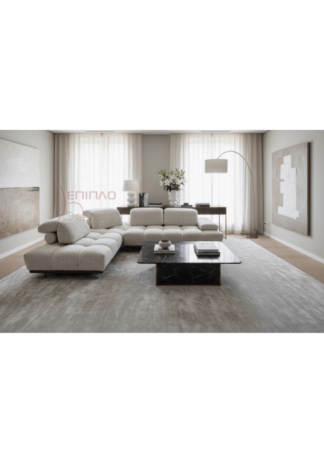   Καναπές Γωνιακός με κάθισμα Bubble και μηχανισμό διπλής χρήσης.
Το μαξιλάρι της πλάτης μεταφέρεται με μία κίνηση όλο προς τα πίσω, ώστε να απελευθερώνει όλο το κάθισμα του καναπέ και με μηχανισμό που προσφέρει καλύτερη στήριξη και άνεση στον αυχένα - κεφάλι.