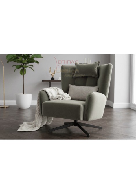 Πολυθρόνα περιστρεφόμενη χακί απόχρωσης