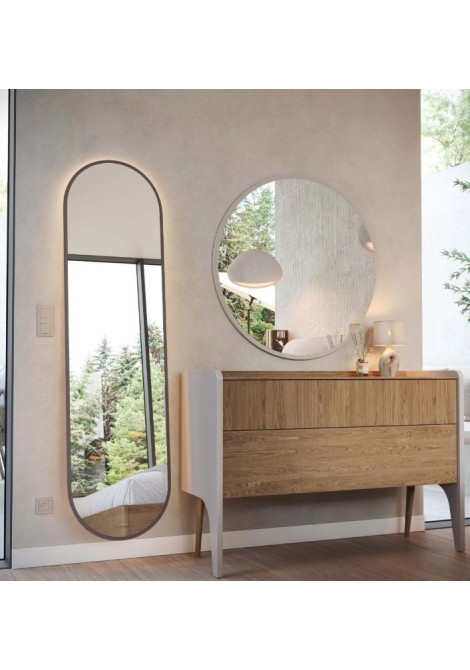 Τουαλέτα κρεβατοκάμαρας Roxie CB0116 κατασκευασμένη από φυσικό καπλαμά δρυς, με 2 μεγάλα συρτάρια αποθήκευσης push to open 120cm