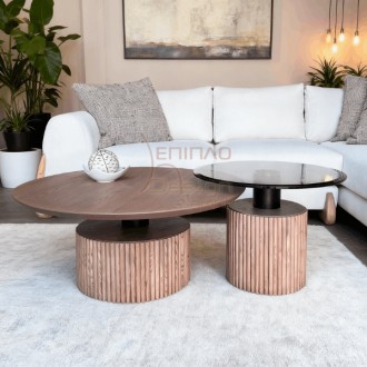 Σετ στρογγυλά τραπεζάκια σαλονιού TT0090