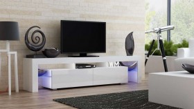 Έπιπλο TV λευκή λάκα με led ET0020