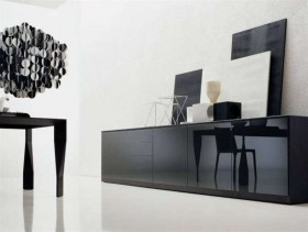 Μπουφές minimal με τζάμια BF0024