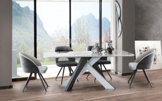 Κεραμική τραπεζαρία με μεταλλική βάση TS0084