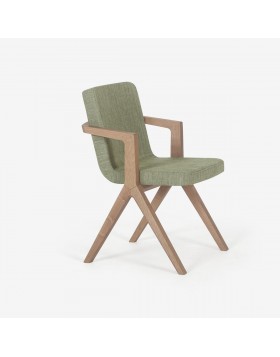 Καρέκλα υφασμάτινη με ξύλινη βάση KR122